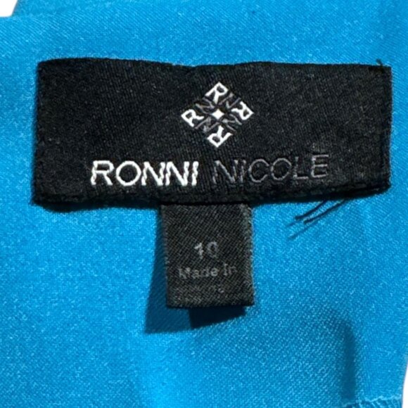 RONNI NICOLE Size10 Womens Sleeveless Blue Summer Strech Comfort Dress Scoop nec - Picture 9 of 9